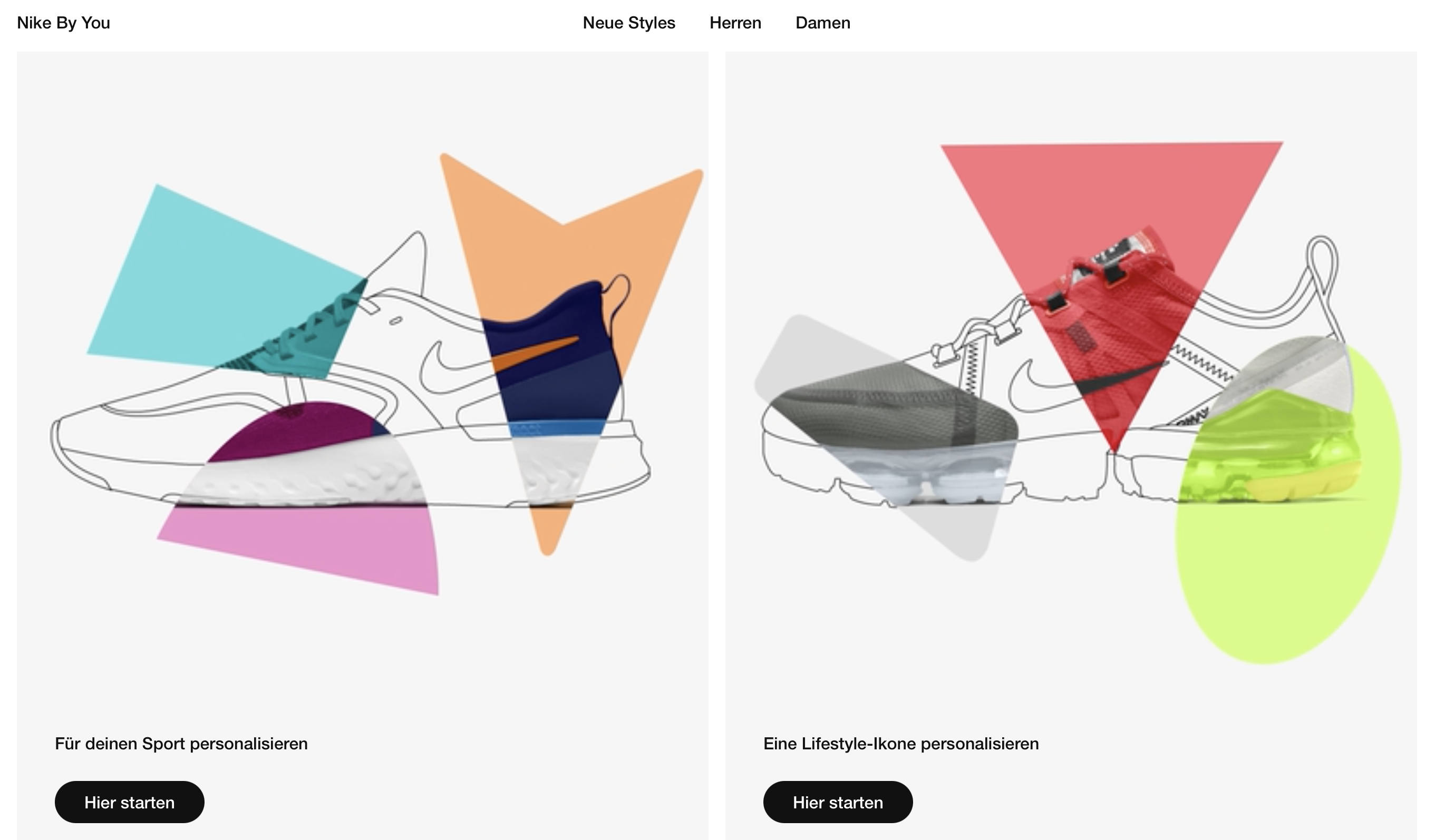 Sneaker im Nike Onlineshop individualisieren