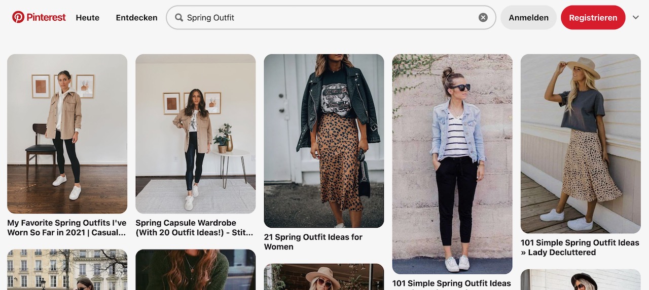 Pinterest Suche "Spring Outfit"